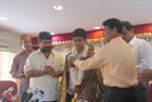 SSLC Kannada medium topper Prajwal felicitated in city